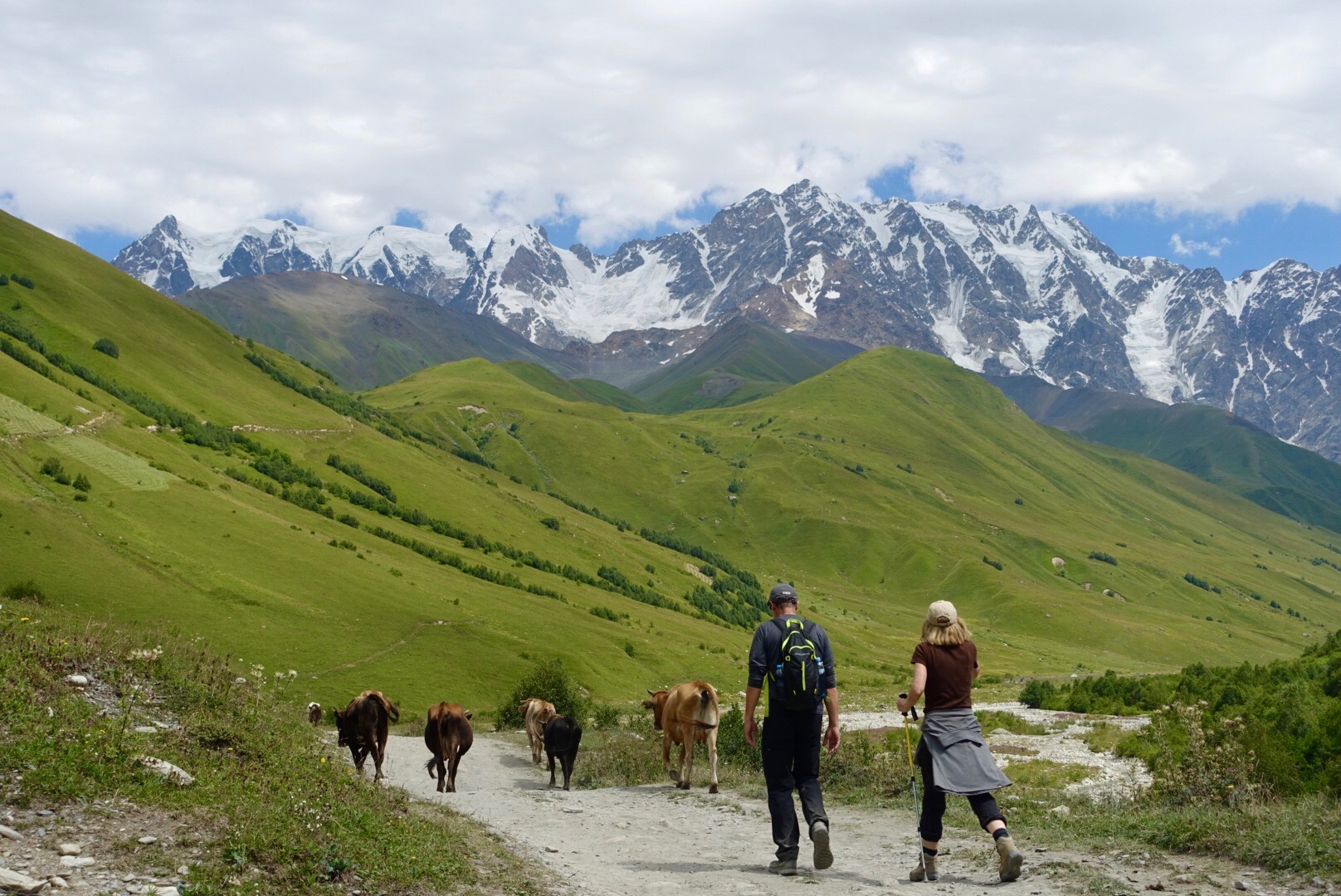 31 - Hiker traffic near Ushguli, Svaneti, Georgia - photo by Meagan Neal