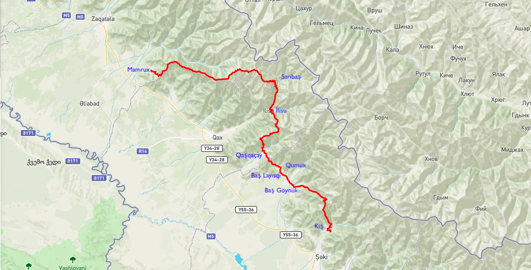 SHEKİ ZAQ MAP