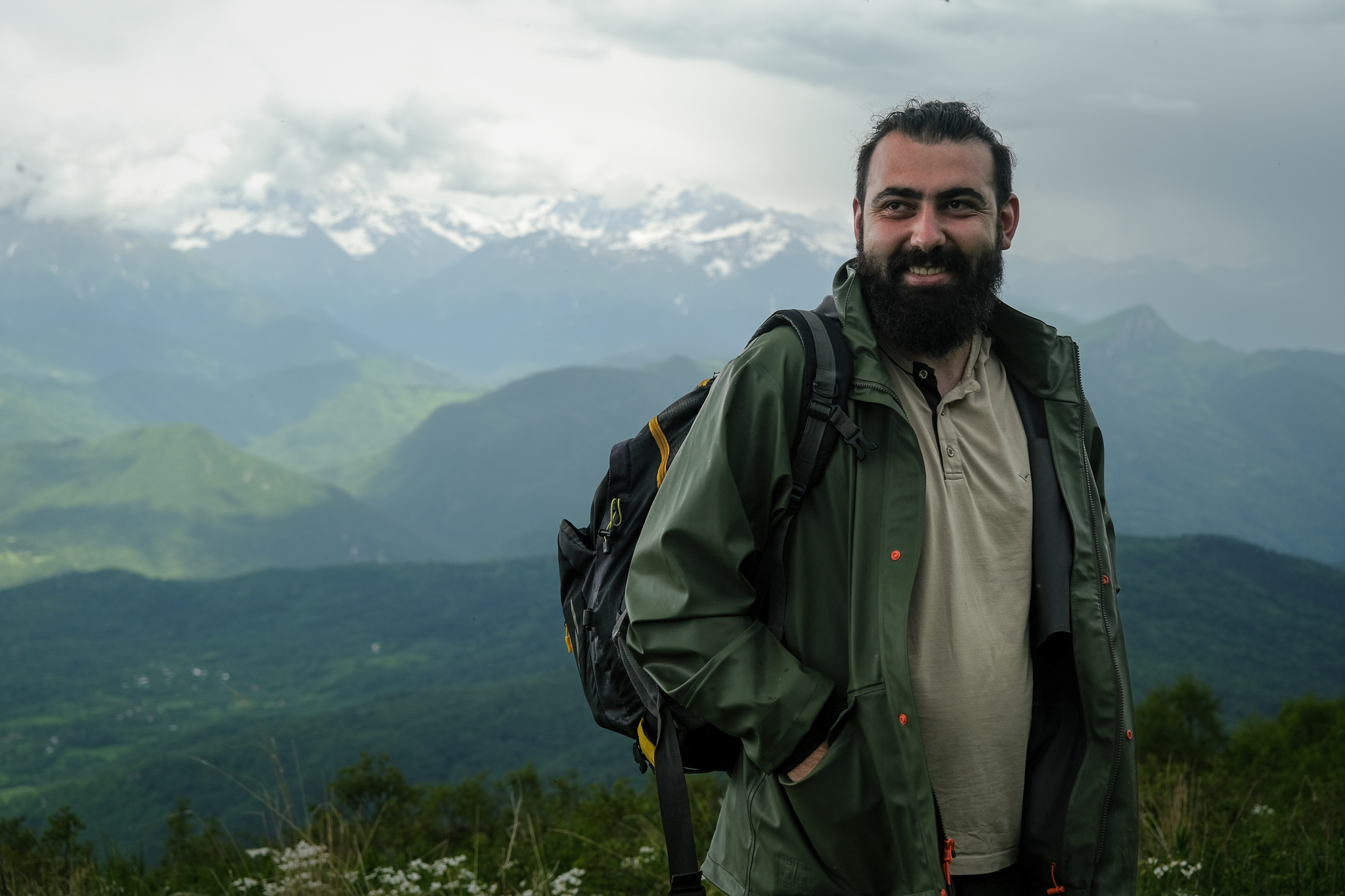 Papuna Gozalishvili enjoys his time in the mountains.