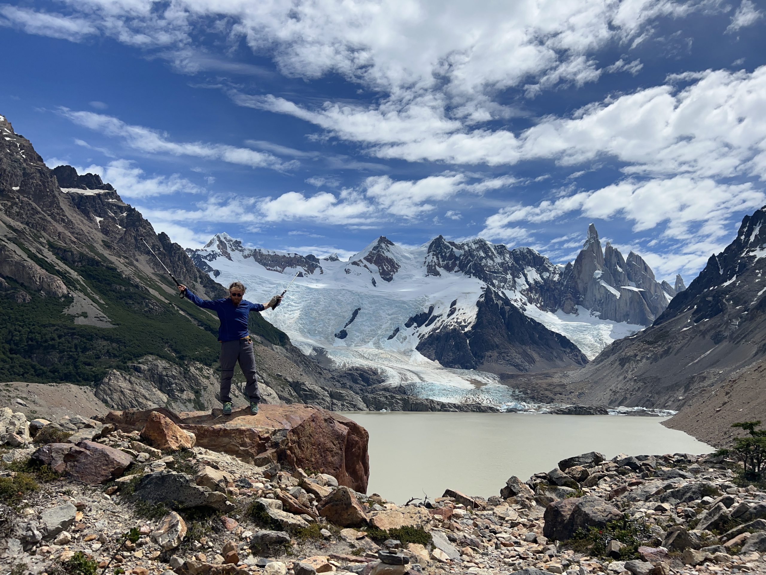 Gio poses in front of Mt. Fitzroy.