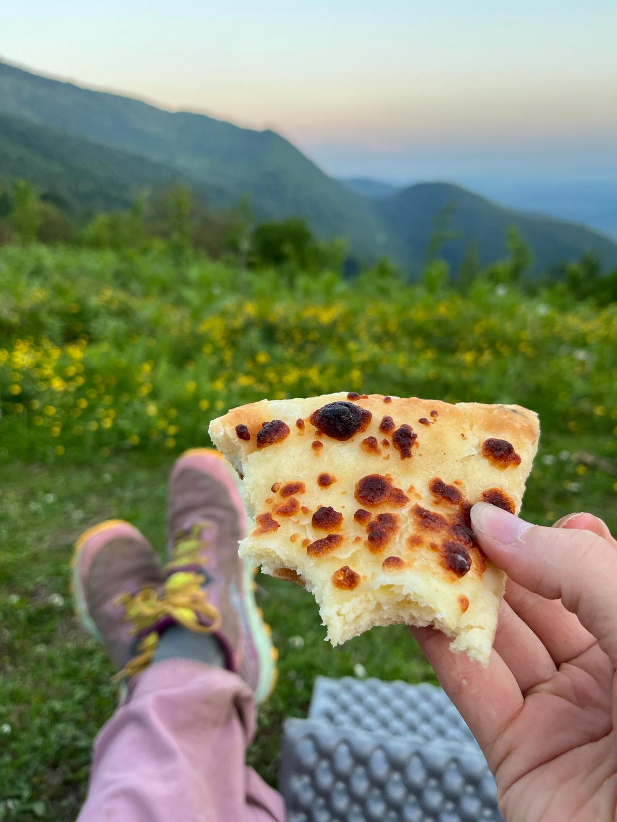 Khachapuri makes an excellent trail snack.
