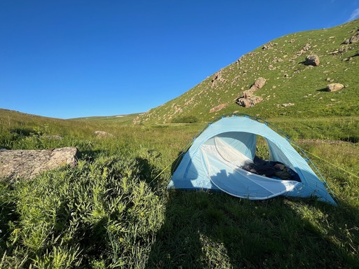 Campsite next to the mineral spring.