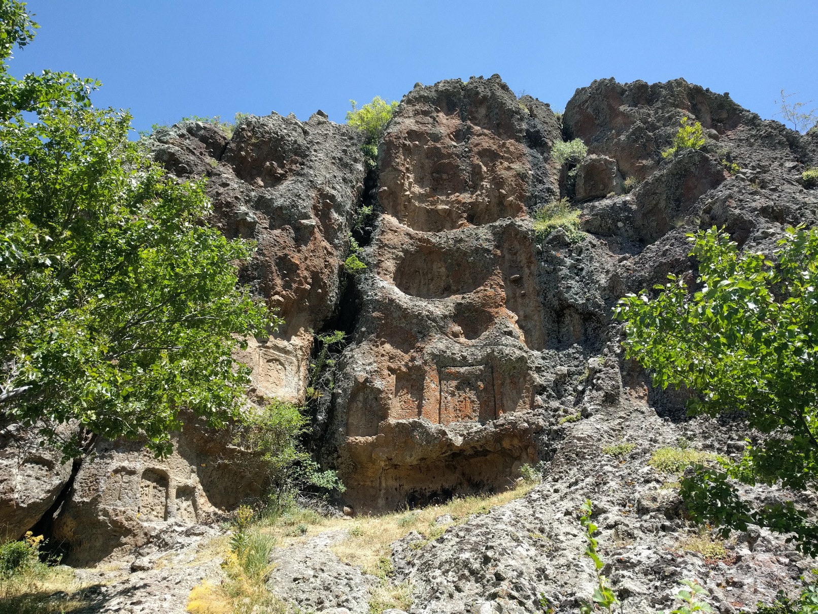 Rock-hewn khachkars