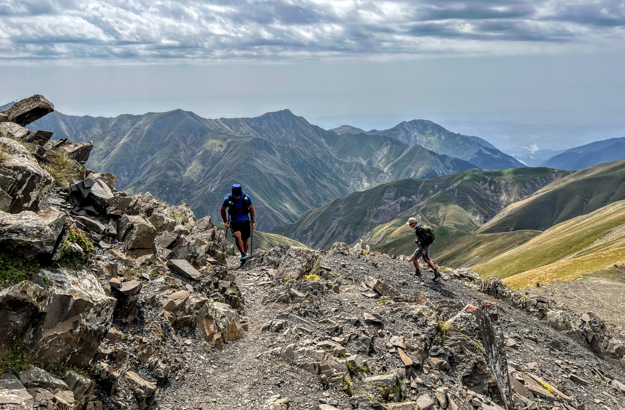 Steep and rocky trail conditions