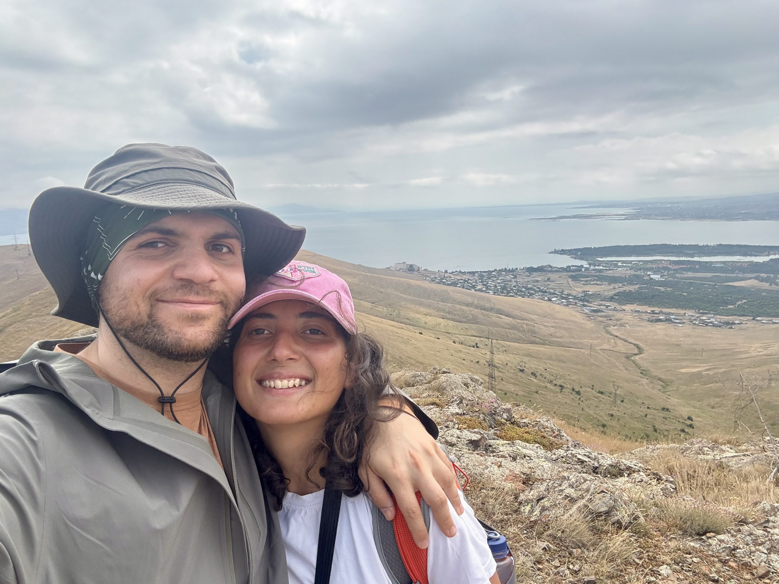 Kristine and I on the Sevan Dream Trail, a beautiful trail built by Trails For Change.