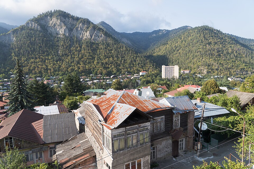 The spa town of Borjomi at the northern end of the route