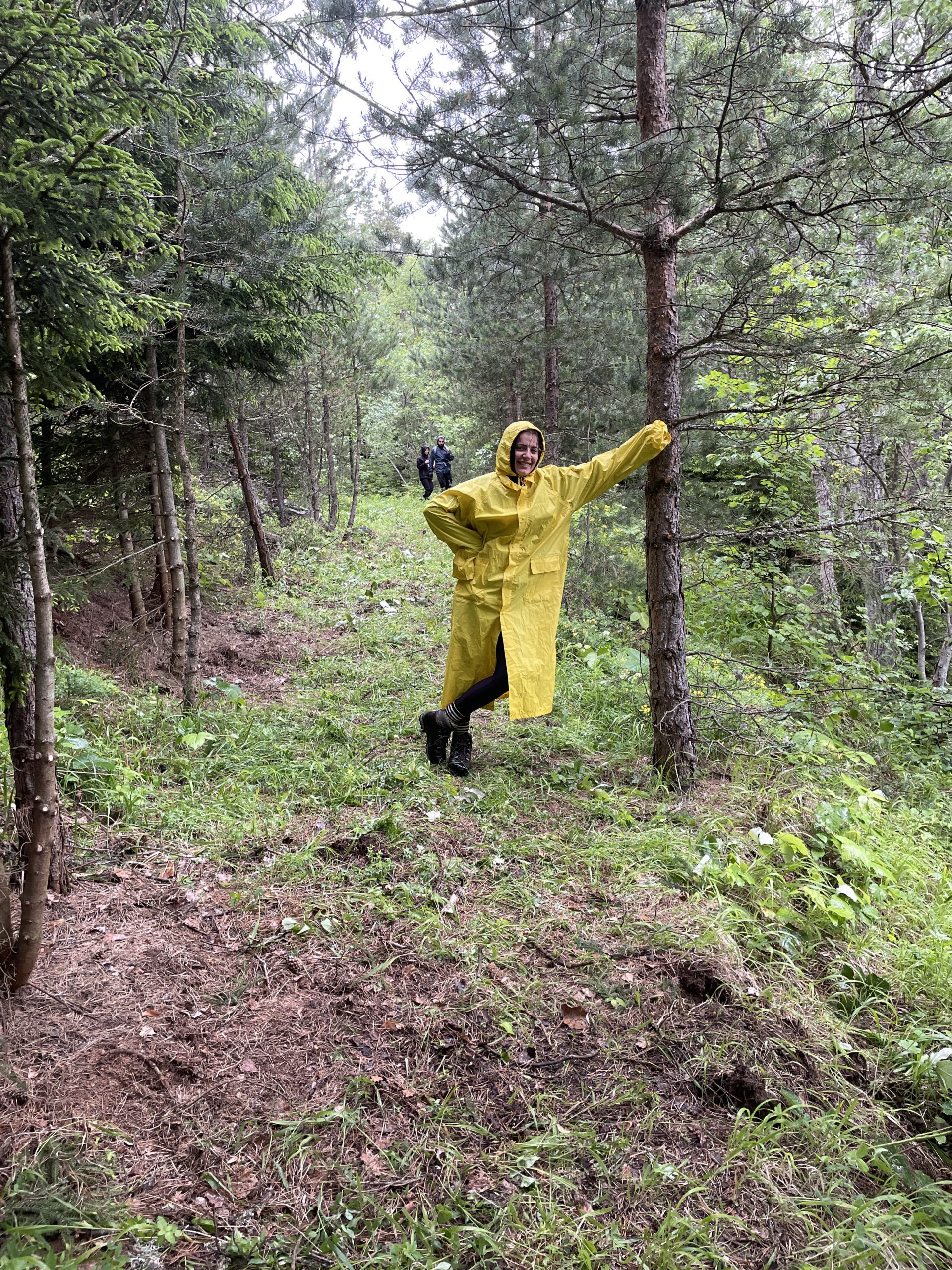 The climb to the ridge after clearing by TCT crews