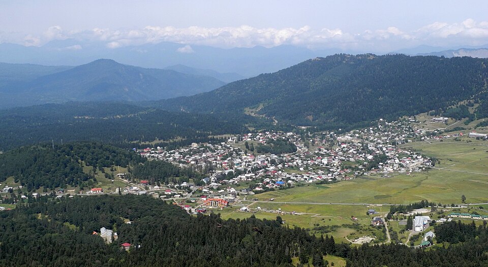 View over the town of Bakuriani