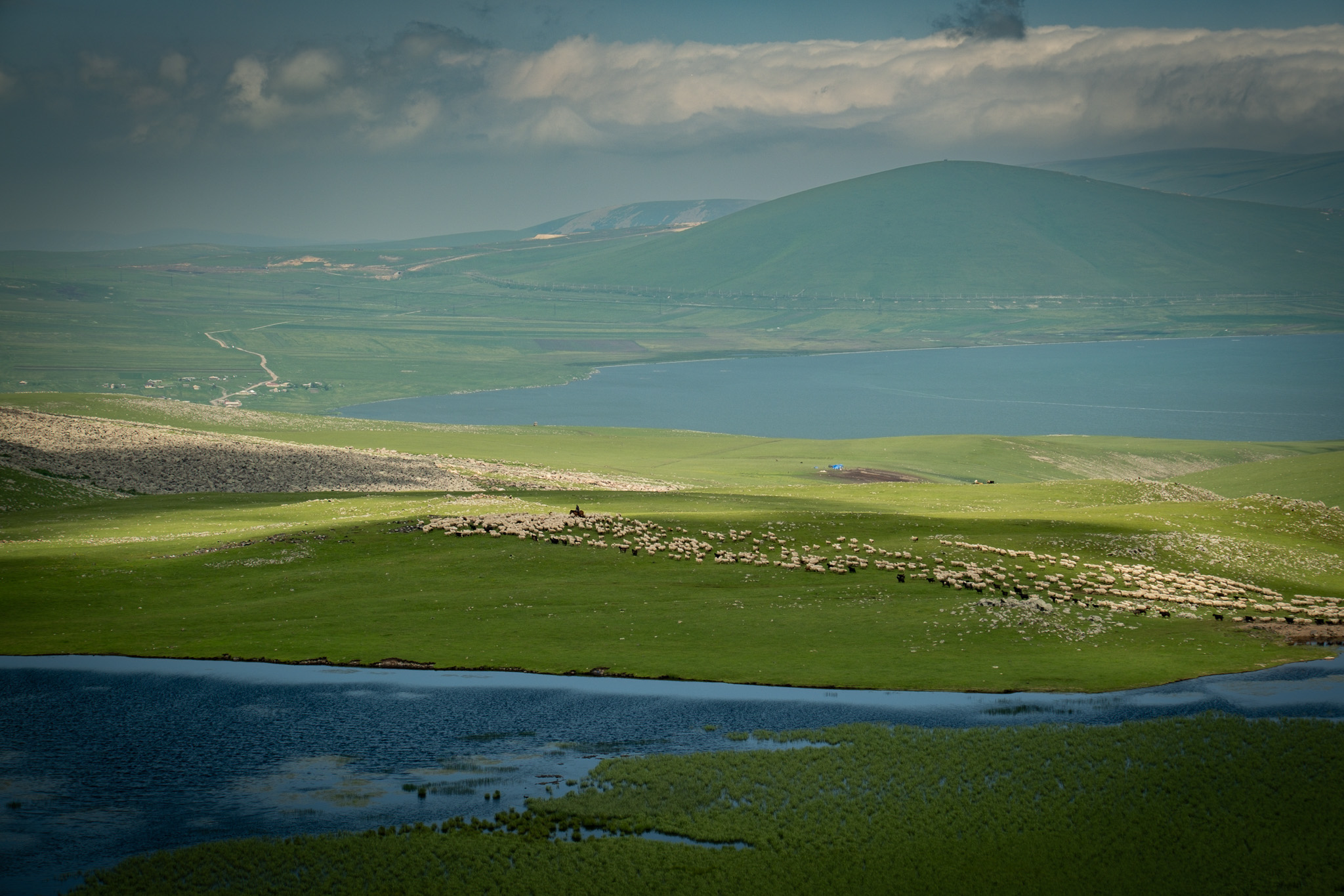 Open terrain along the lowland alternate around Lake Paravani