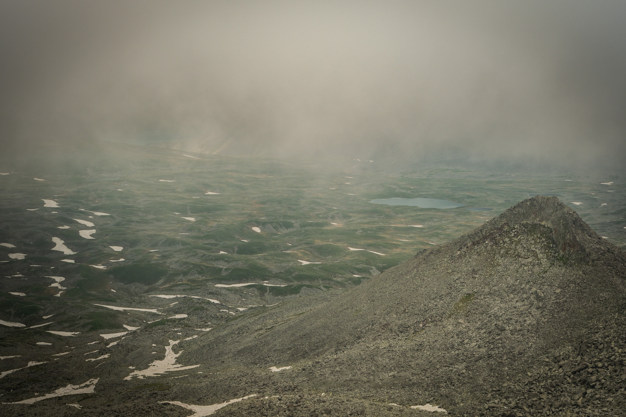 View of the Samsari Caldera from Samsari Pass