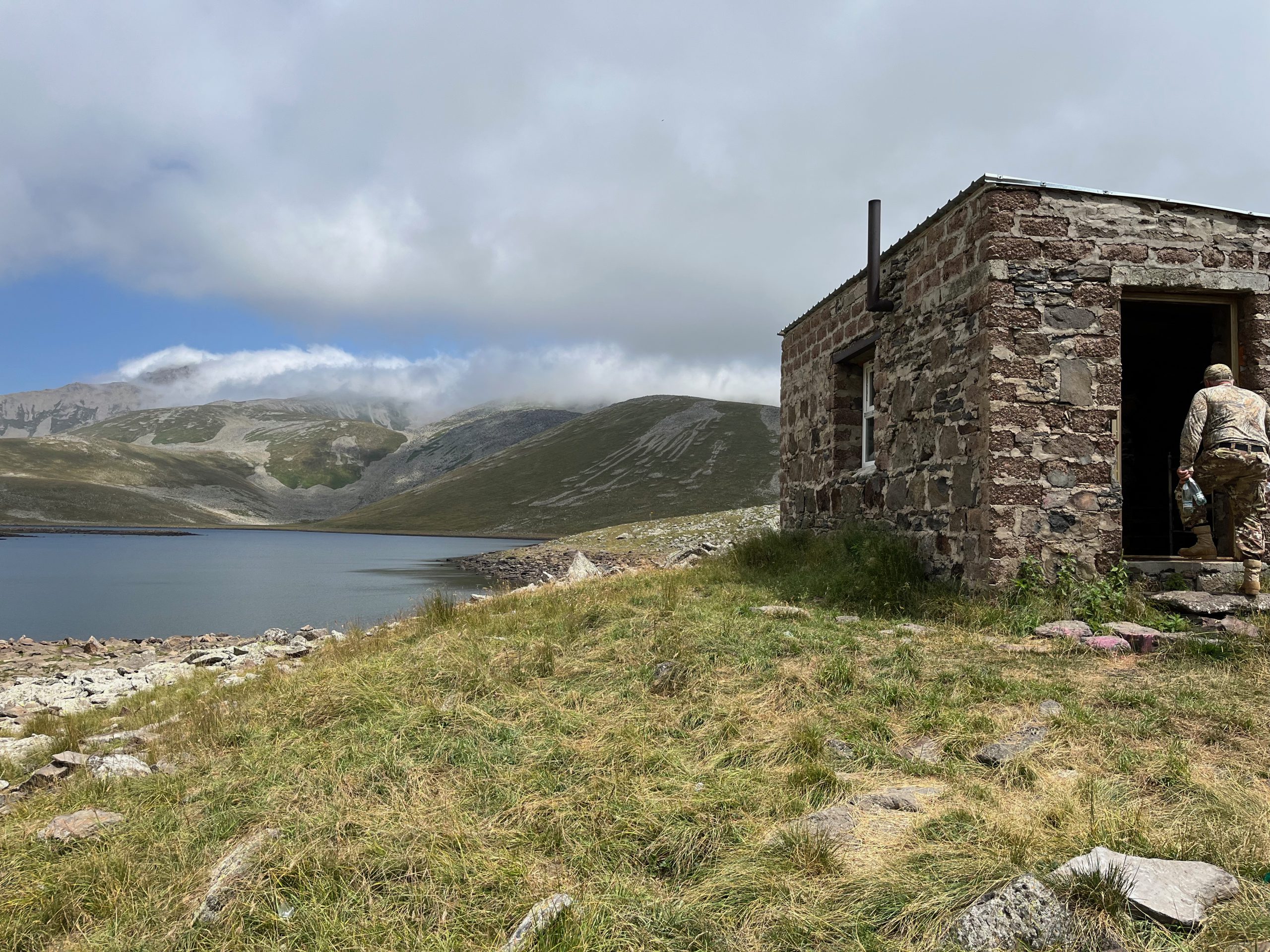 The cabin on the southern shore of Lake Levani
