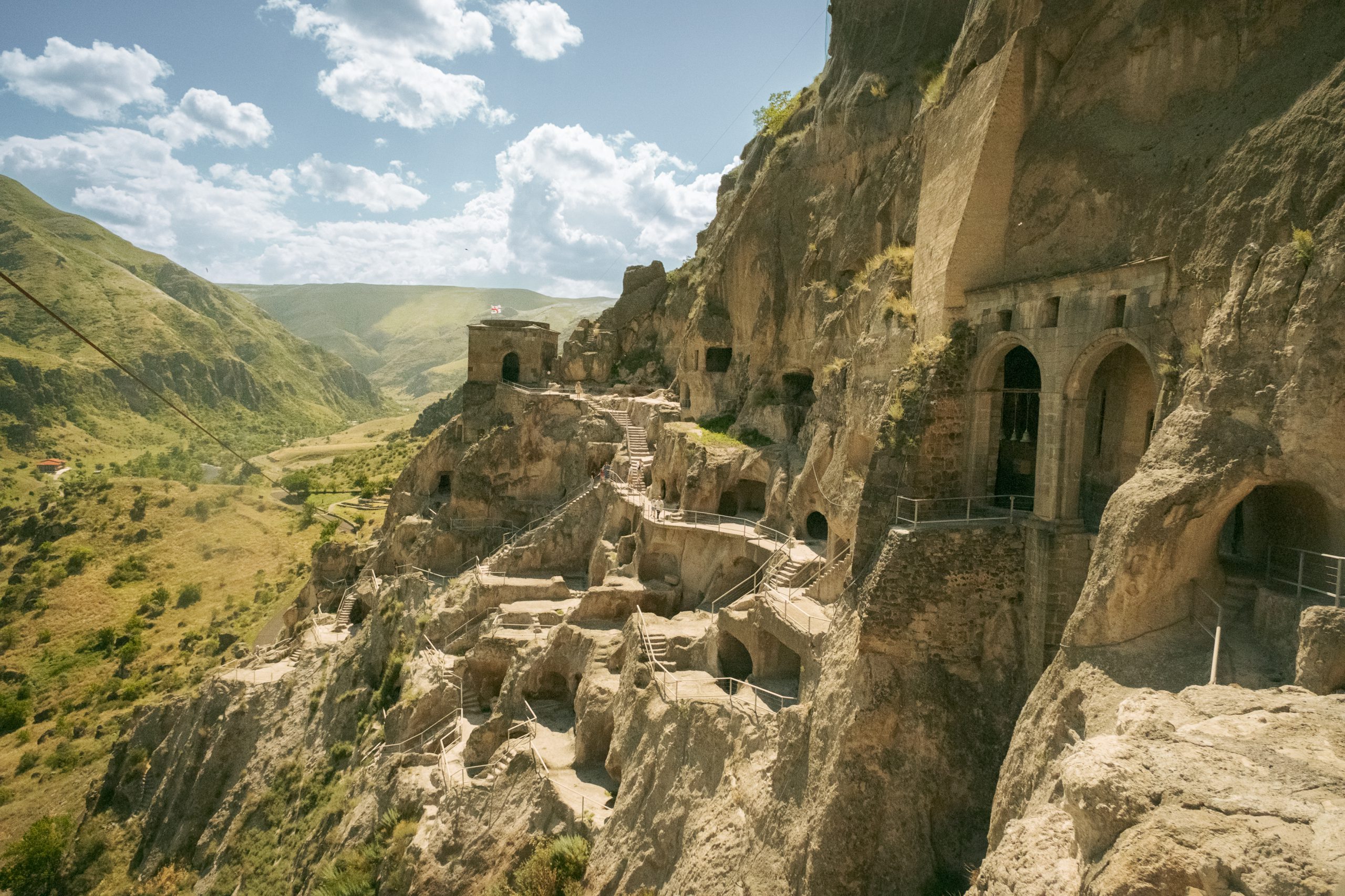 Vardzia cave city carved into the cliffs near Akhaltsikhe